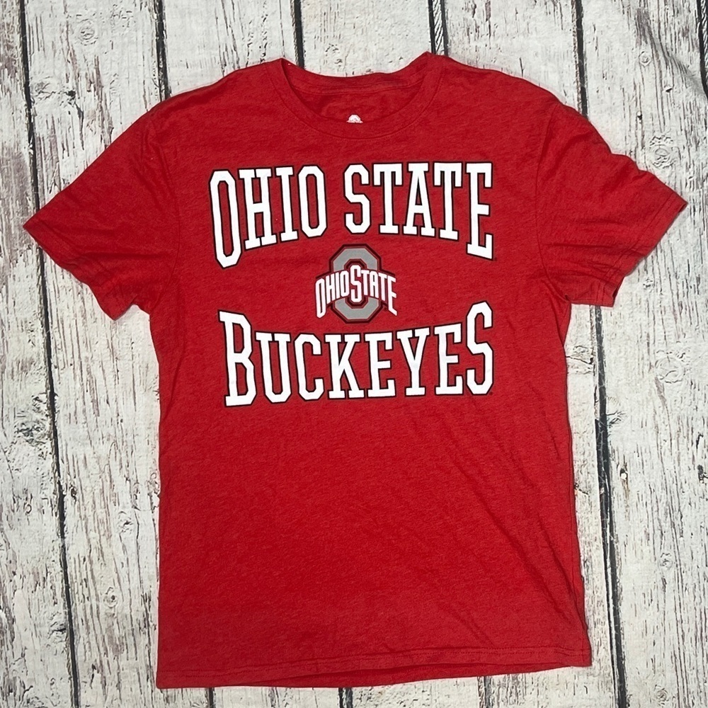 Ohio State Buckeyes Red NCAA Collegiate Big Ten Football Tshirt